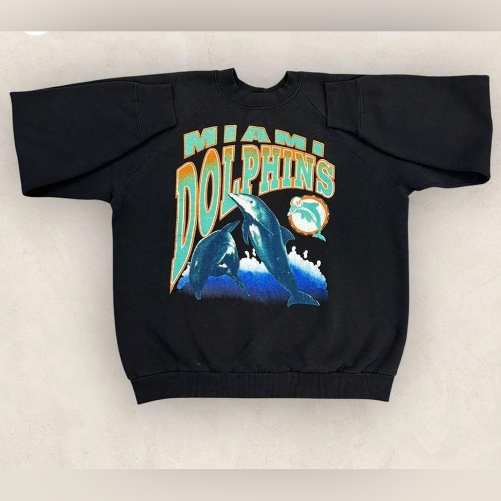 Vintage 90s USA Miami Dolphins Florida NFL American Football graphic sweatshirt